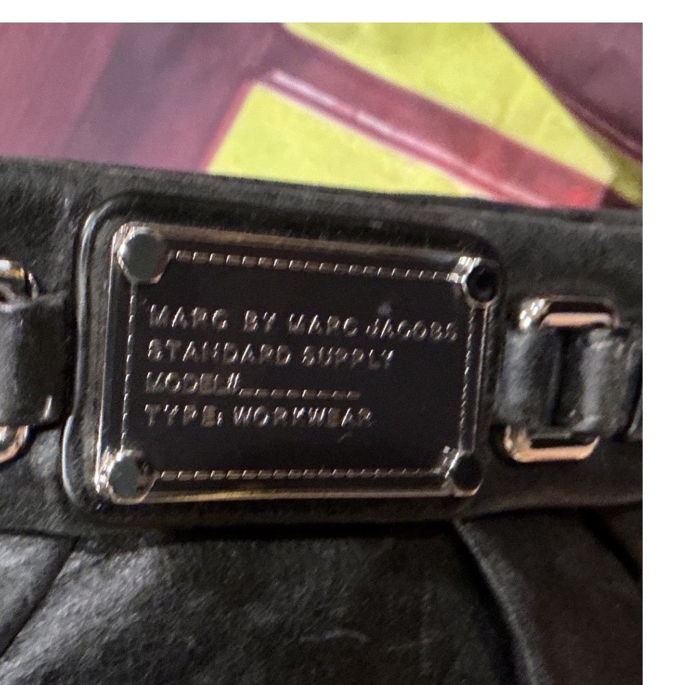 Marc by Marc Jacobs Black Leather Wristlet Standard Supply Workwear Clutch Bag